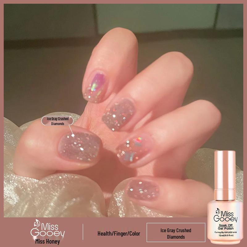 Summer 2025 Ice Transparent Nude Nail Gel Polish - Popular Whitening Jelly Color Series