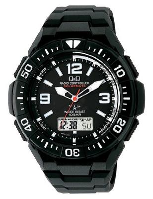 Cue & Cue MD06-305 Men's Watch, Water Resistant To 10 ATM, Radio-Controlled Solar Chronograph, Black