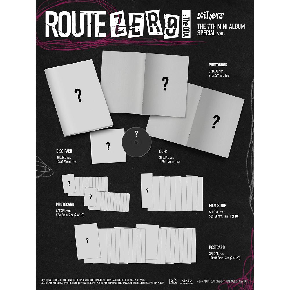 Pre-order Xikers 7th Mini Album ROUTE ZERO: The ORA 4 Ver. Full SET & SHOP POB