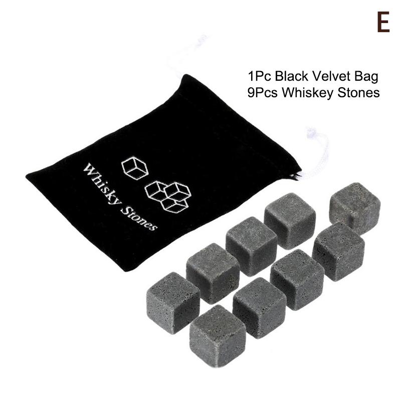 Father'S Day Gift For Men Whiskey Stones Set 8 Pcs Granite Ice Cubes+ 2 Pcs Cups For Whisky In Wooden Bottle Box Present For Dad