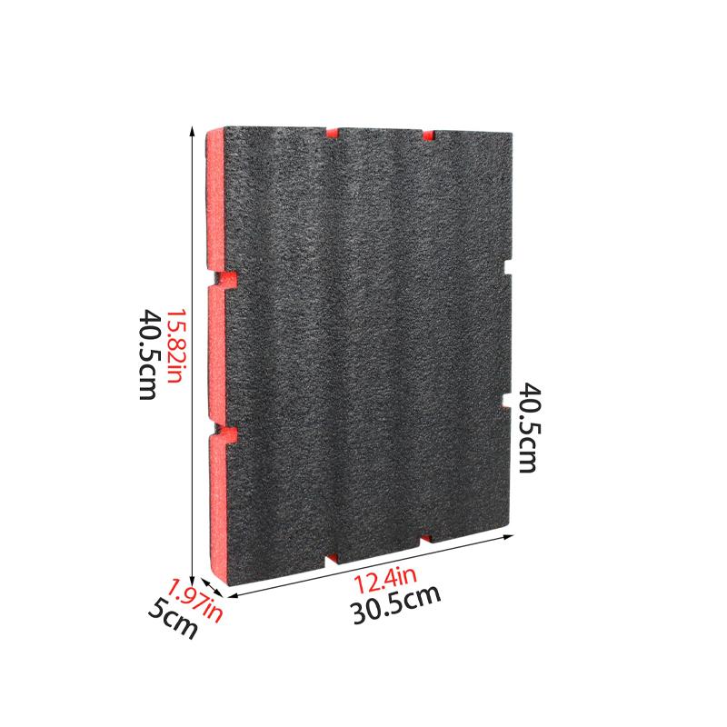 Foam Tool Organizer Inserts Compatible with Milwaukee 48-22-8442 and 48-22-84432 Drawer Boxes,Shockproof Red & Black Foam Insert 1pc