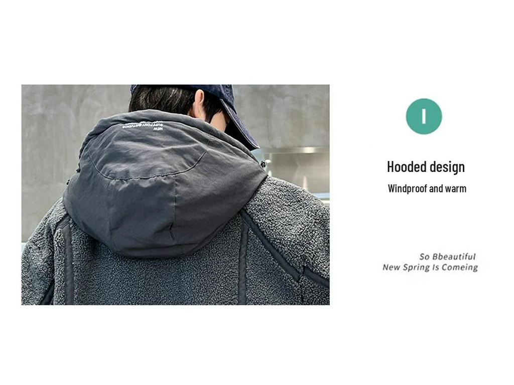 Jungen Kapuzenjacke mit Fleecefutter Herbst/Winter 2025 - Dick, Warm, Baumwollgepolsterter Pullover für Kinder