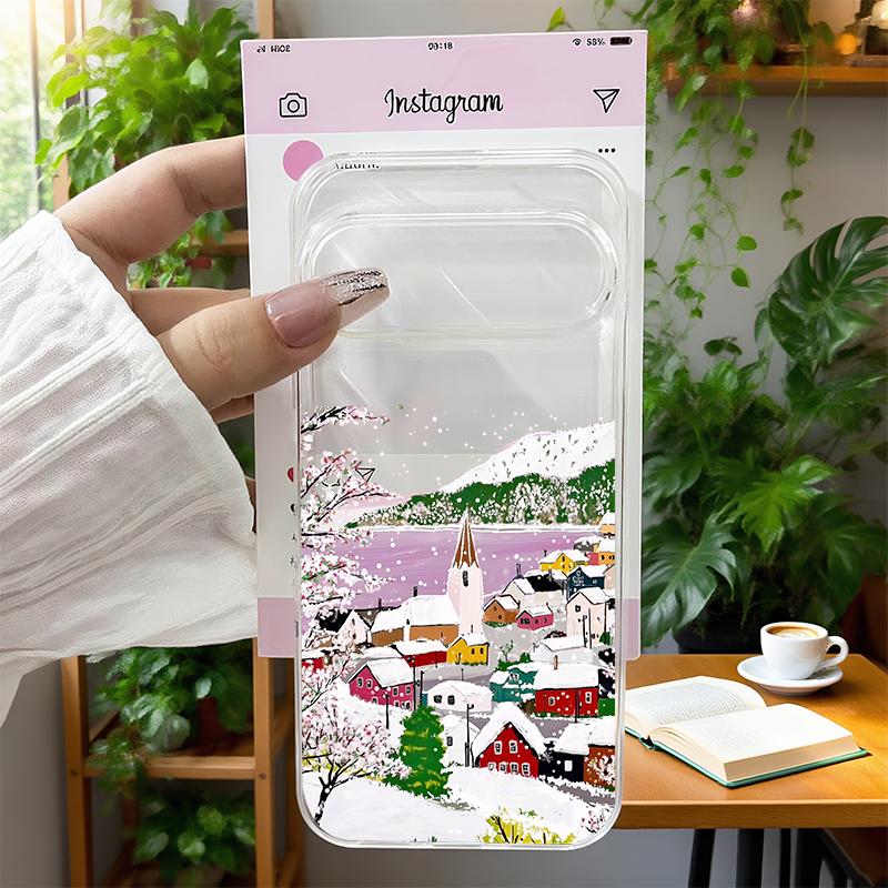 

Winter Snow Seaside Scenery Shockproof Cover for Google Pixel 10 9 Pro XL 6 7 8 Pro 9A 8A 6A 7A 6 7 8 Transparent Phone Case Google Pixel 10 Pro XL