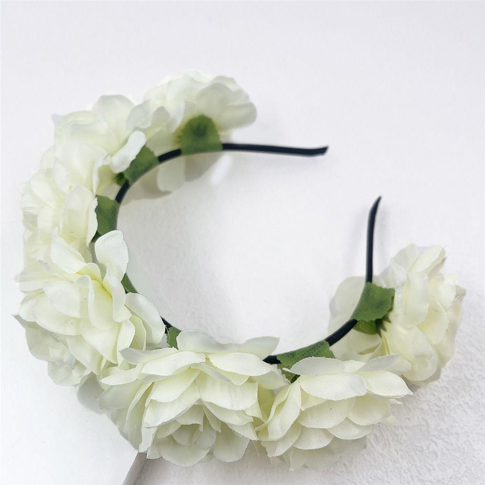 Wedding Festivals Floral Crown Hairband Bohemian Headwear Rose Flower Headpiece  for Women Girls