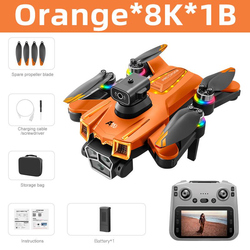 Genuine Drone A19 Pro 8K Professional HD Dual Camera Photography Brushless Foldable Quadcopter 5G GPS RC Distance 360°Obstacle Avoidance Drones Toys