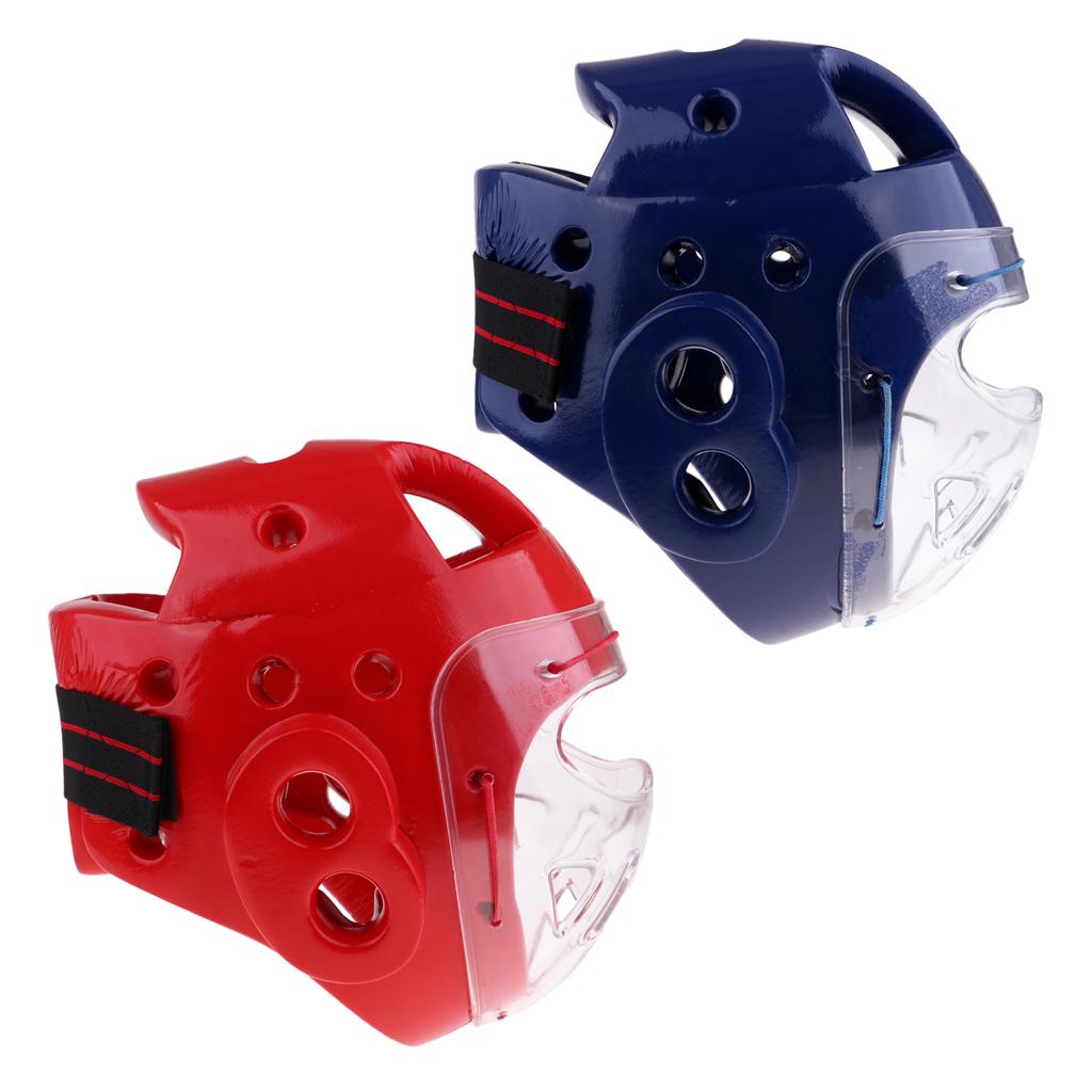 Buy 2Pc Taekwondo Helmet Boxing Karate Head Guard Gear Face Protector