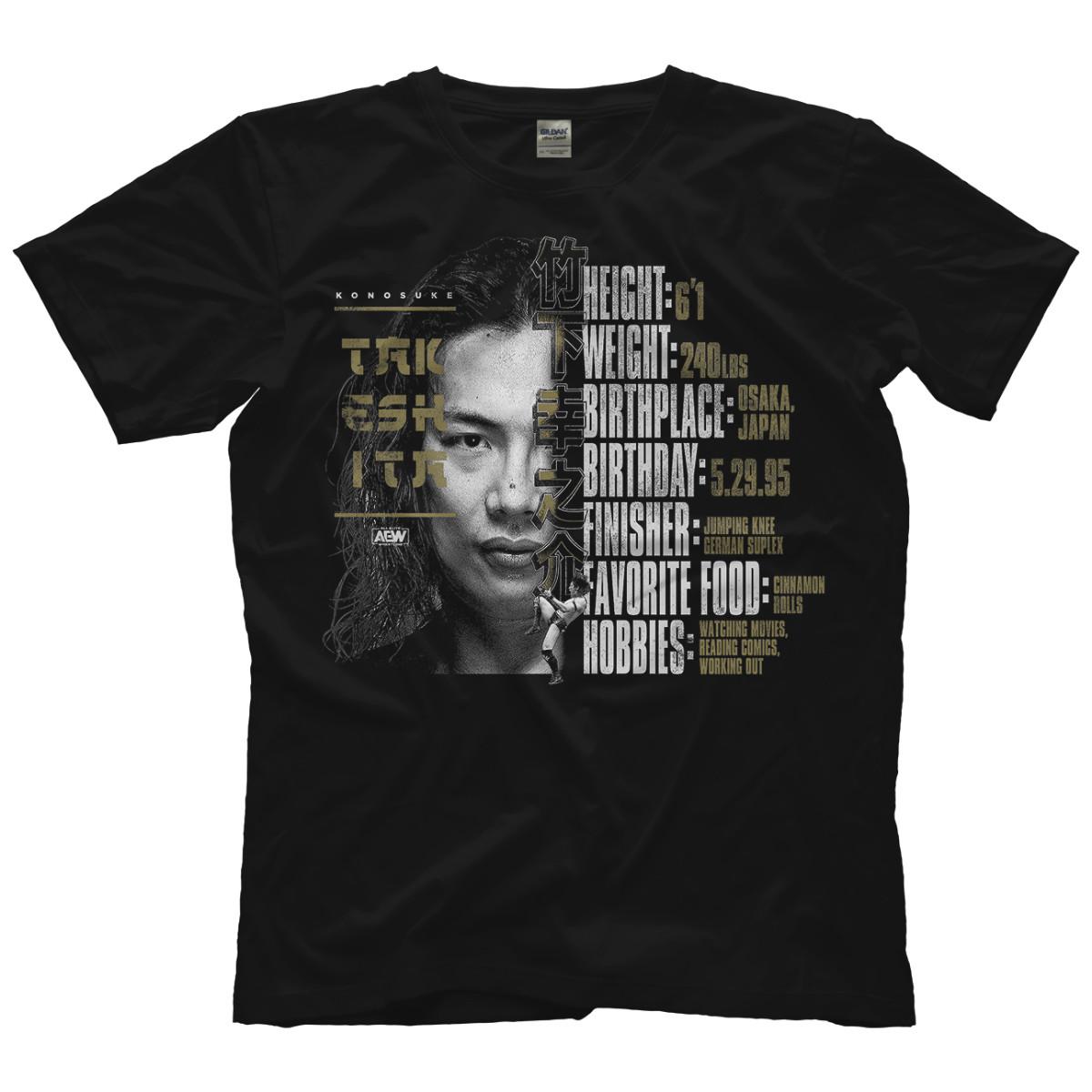Konosuke Takeshita - Details AEW Official T-Shirt S разноцветный