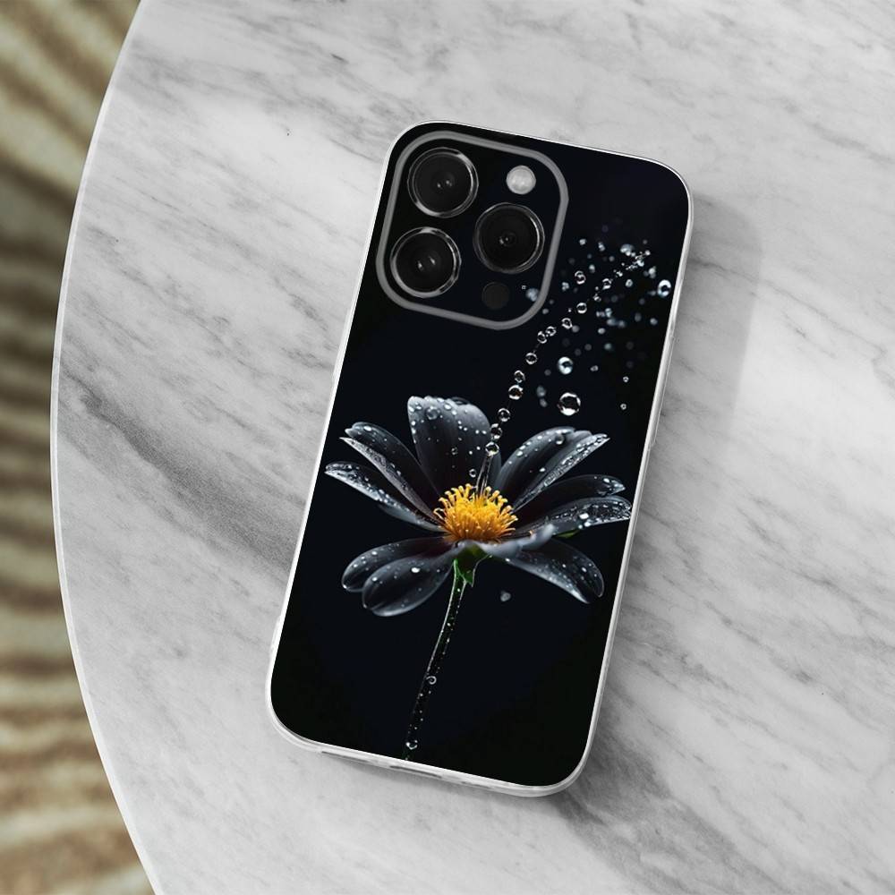Warmth Art Flowers Case For iPhone X,14,16,Mini,XS,SE,12,15,Pro,17,Plus,11,Max,13,XR,Transparent Soft Cover iPhone12
