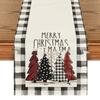 Christmas Table Runner Linen Holiday Decor Creative Halloween Thanksgiving Tablecloth Festive Atmosphere
