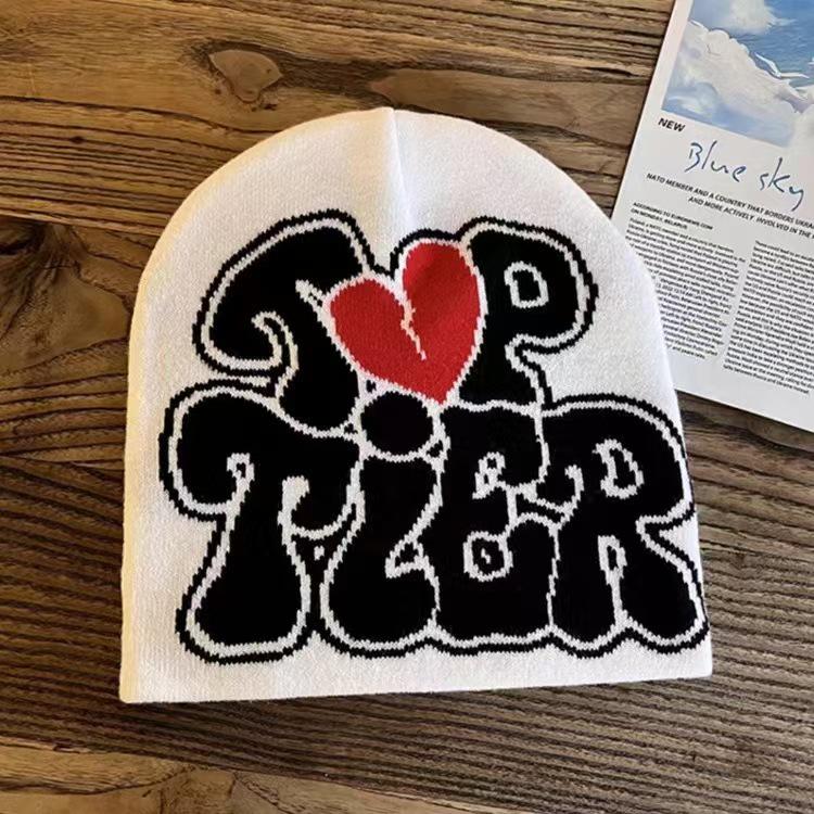 Unisex Hip-Hopová Pletená Čepice s Nápisem: Stylová teplá pletená čepice Streetwear