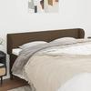Headboard - Maison Exclusive - with Ears - Dark Brown Fabric - Adjustable Height