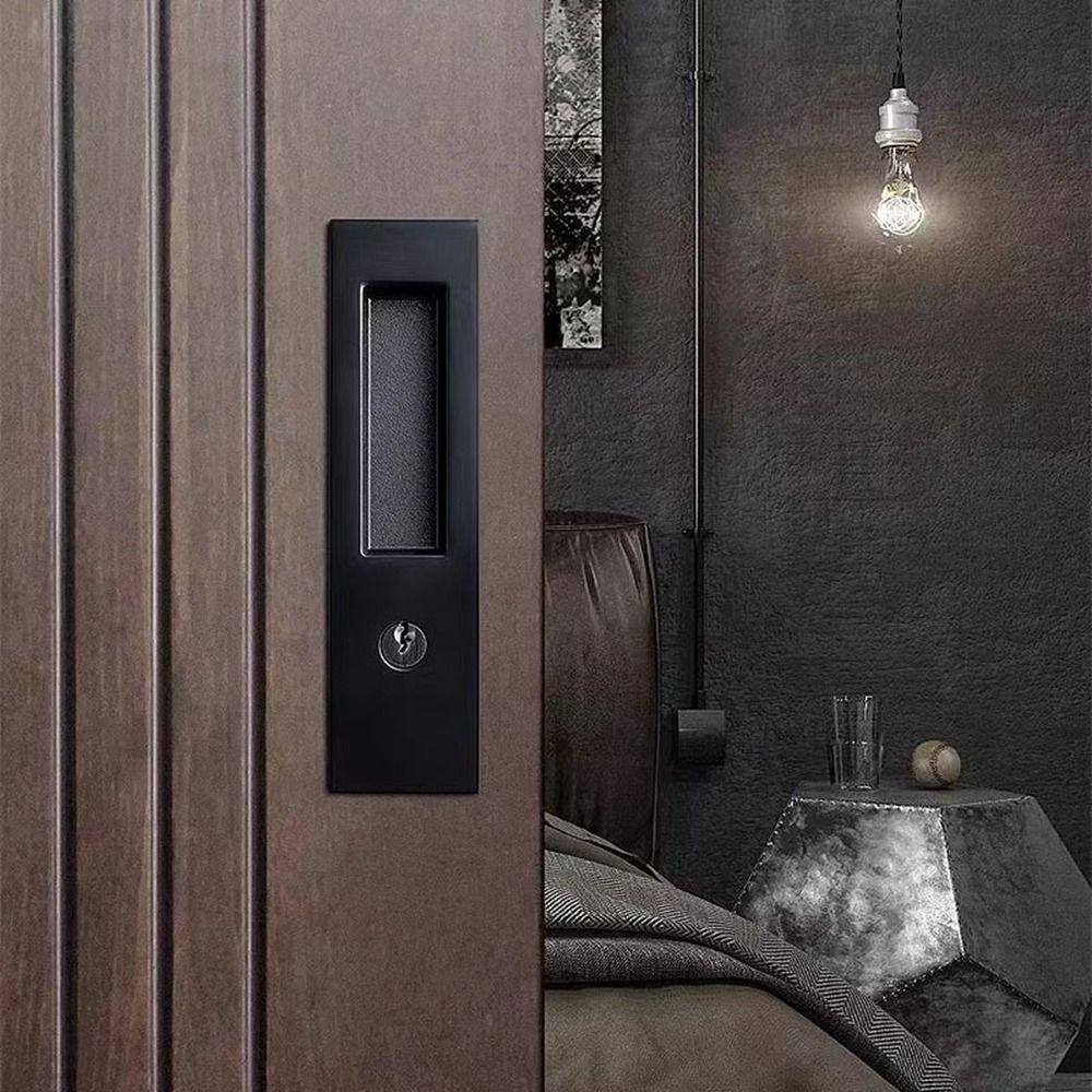 Zinc Alloy Sliding Door Lock Hidde Hidde Handle Lock New Door Pull Lock  Sliding Door