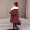 Herbst Winter Verdicken Warmer Parka Damen Lässig Einfarbig Große Tasche Locker Kurze Jacken Oberbekleidung