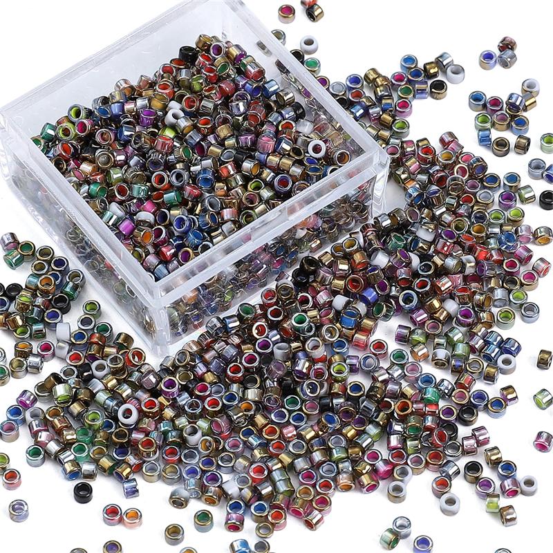 10/450g 750/32000 pièces 2.5mm perles de rocaille en verre perles de rocaille métalliques pour bijoux à bricoler soi-même artisanat couture accessoires de fabrication