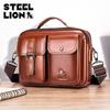 Ekte skinn herre skulderveske Vintage mannlige messenger bags menn Business Crossbody bag