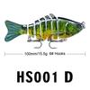 10cmLure Fishing Bait Plastic Hard Bait15.5gwith Packaging7Multi-Section Fish Imitation Bait HS001
