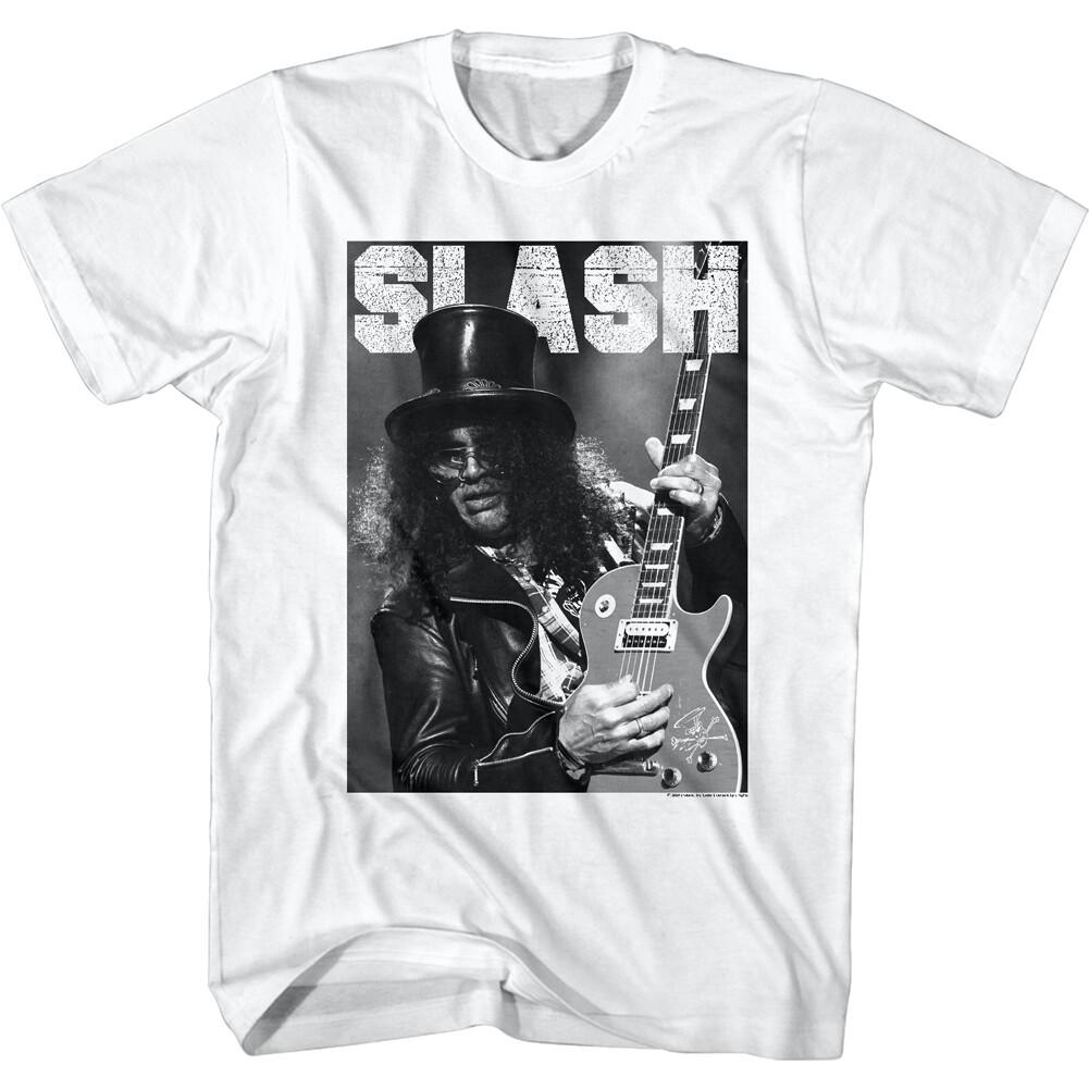 Slash Rock Guitarist Men T Shirt Photo Saul Hudson Musician Guns n Roses Top M