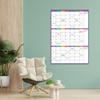 Dry Erase Calendar for Wall - Undated 3 Month Wall Calendar, 28'' X 40'', Erasable & Reble Wall Calendar, Dry Erase Calendar for Home, Office and