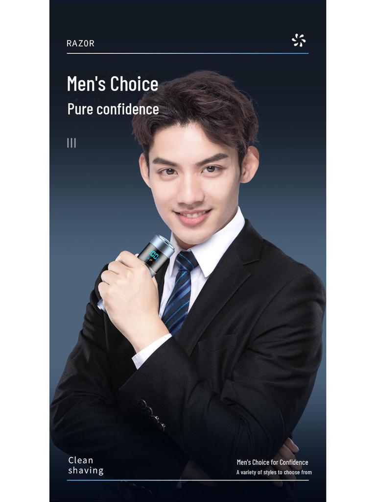 Tragbarer Wasserdichter Elektrorasierer & Powerbank mit Digitalanzeige