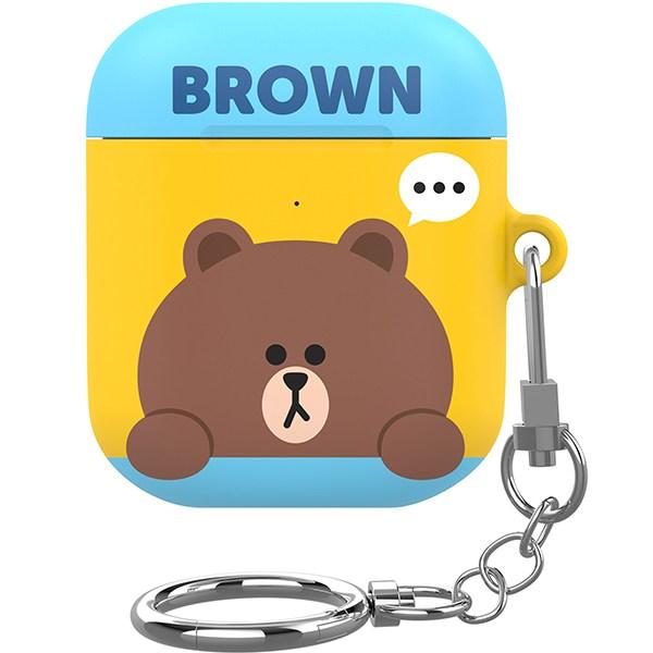 

iColors Line Friends Ppaekkom AirPods 1 2 Совместимый тонкий чехол, коричневый 2