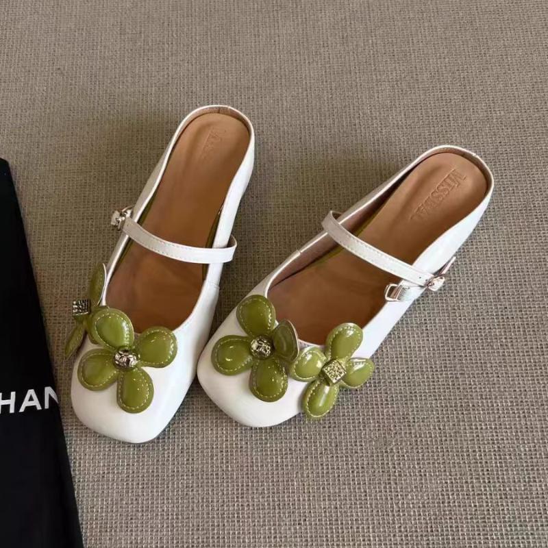 Flower Women Slippers Flats Casual Mules Shoes Women's Sandals 2025 Summer Slingback Flip Flops New Brand Slides Mujer Zapatos