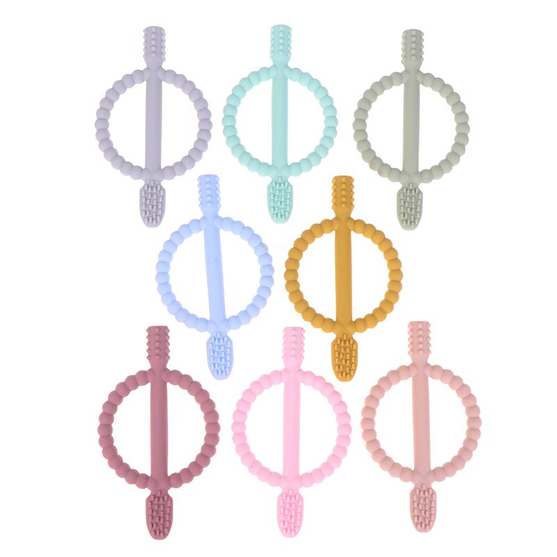 1 sztuka Silikonowy gryzak dla niemowląt Bez BPA Jakość spożywcza Silikonowy patyczek do ząbkowania dla niemowląt Do łańcuszka na smoczek Akcesoria dla dzieci