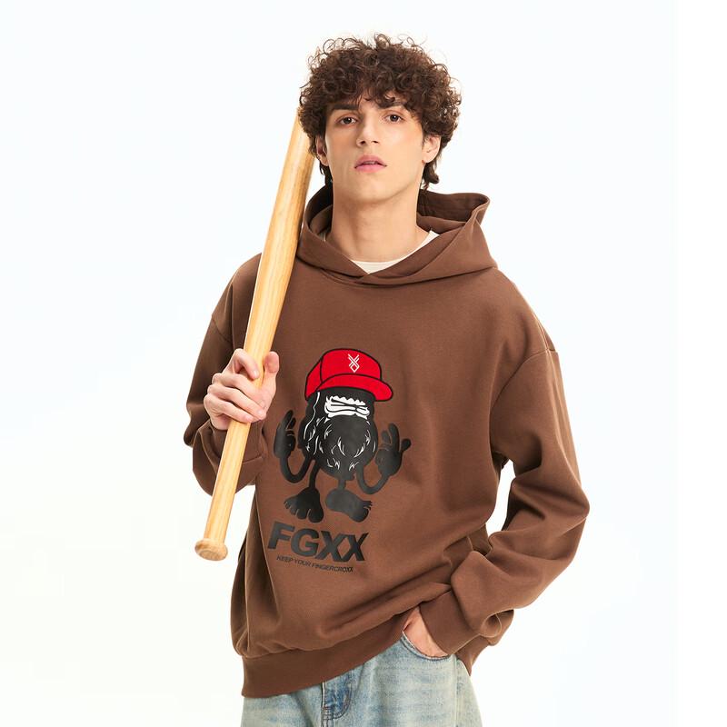 Fingercroxxit Men's Heavyweight Street Style Hooded Sweatshirt
