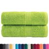 VidaXL Serviettes de toilette Premium SOLUND 2 pièces Vert pomme 30 x 30 cm 600 g/m² 137491