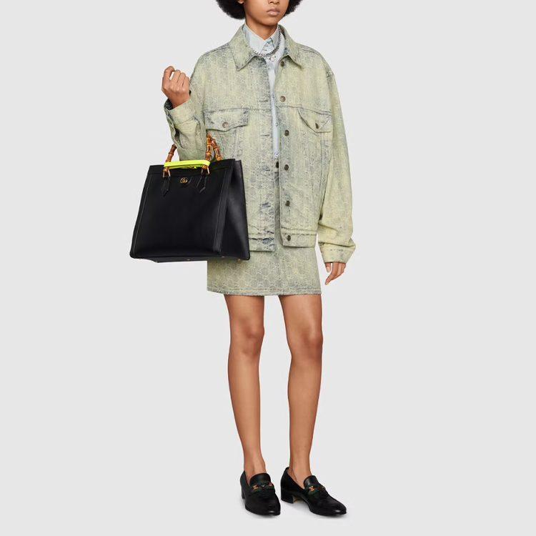 GUCCI SS22 Denim Short Skirts Women's Blue Black 678789-XDBOK-4692