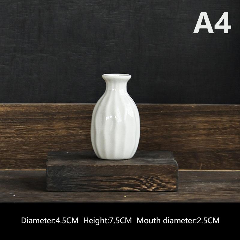 Mini Ceramics Flower Vase Nordic Hydroponics Vases Creative Room Decor Flower Plant Bottle Pots Table Ornament Colorful Vase