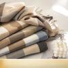 British Style Scarf Women's Winter Atmosphere Imitation Cashmere Tassel Shawl Warm Scarf
