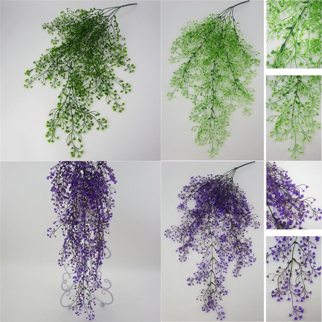 Lush Artificial Fake Hanging Basket Flower Vine Plant For Outdoor Admiralty Wall Decor
