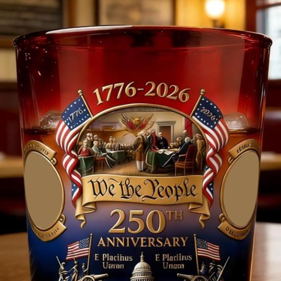 250. výročí Whiskey karafa Láhev USA. Sklenice na whiskey k 250. výročí Dárek ke Dni otců pro lihoviny Bourbon Víno