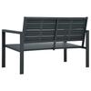 Garden Bench 120 cm HDPE Gray Wood Look