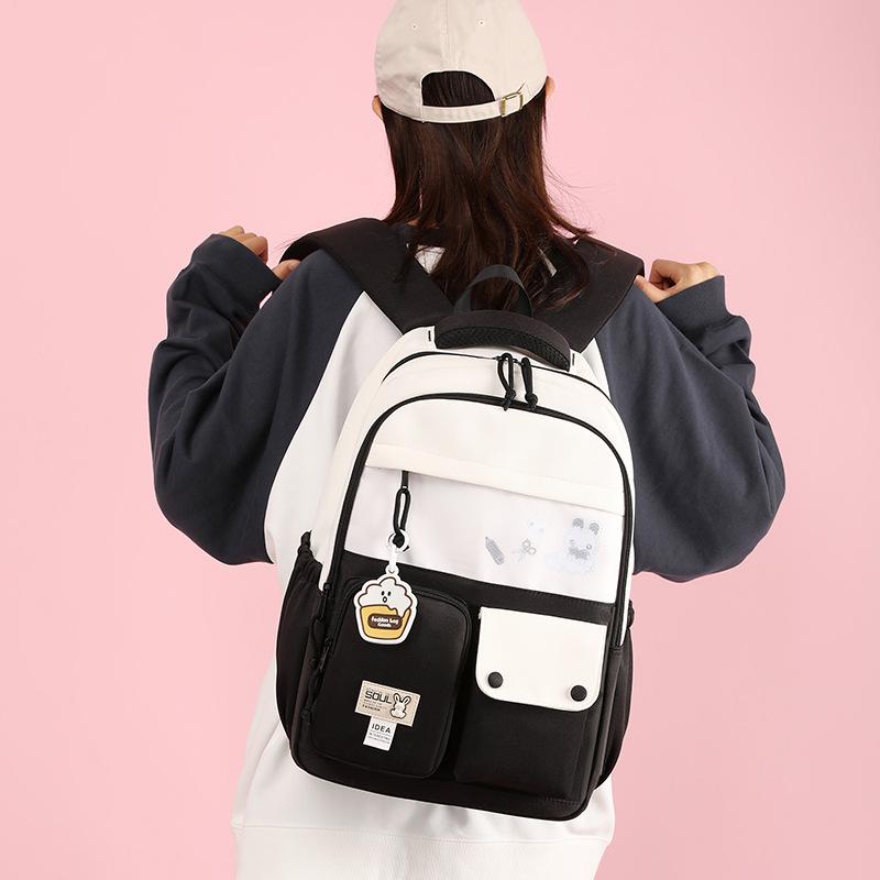 Junior High School and High School College Students Schoolbag New Leisure Sports Backpack Large Capacity Backpack