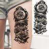 1 Sheet Compass Pirate Ship Temporary Tattoos For Women Men Adults Waterproof Tattoo Sleeve Self Adhesive Forearm Arm Leg Body