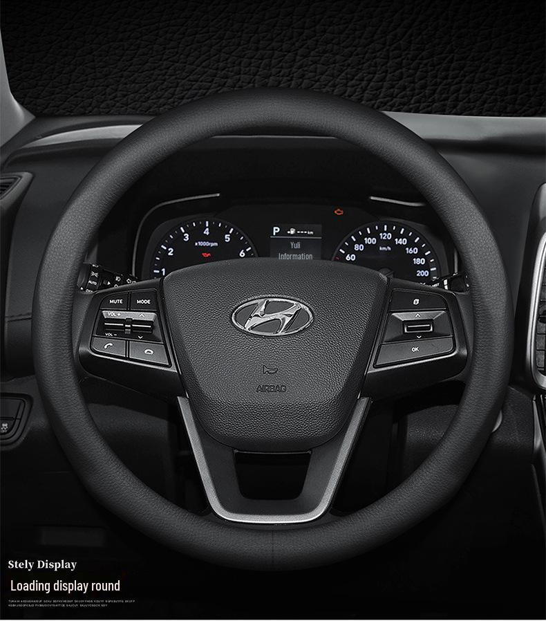 Κάλυμμα Τιμονιού Δερμάτινο για Όλες τις Εποχές για Hyundai Tucson, IX35, IX25, Sonata, Elantra, Reina, Lingdong