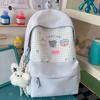 Schoolbag Japanese New High-value Fresh and Sweet Plaid Backpack Cartoon Junior High School Students Lightweight Large-capacity Backpack