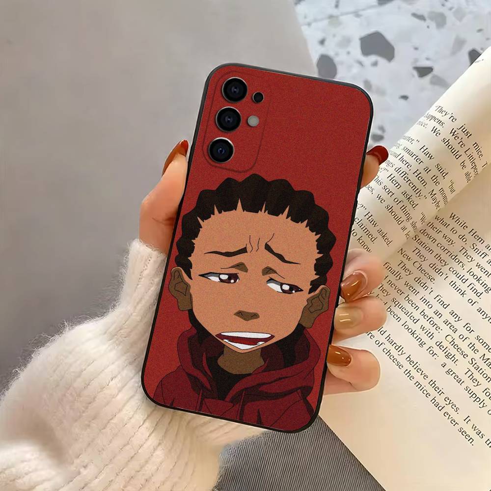 Cartoon Boys The B-Boondocks-es Phone Case For Samsung S25,S24,S21,S22,S23,S30,Ultra,S20,Plus,Fe,Soft Silicone Black Cover