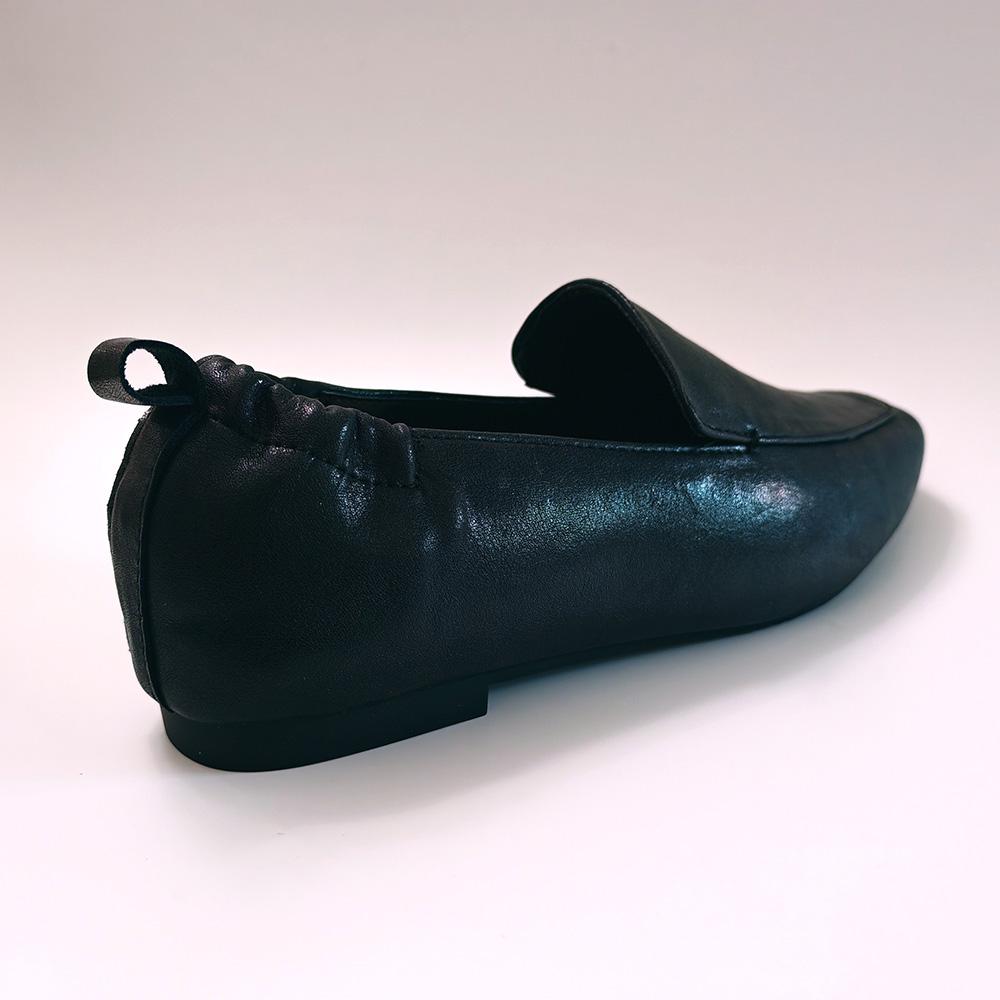 Mocassini da Donna in Morbida Vera Pelle Slip-On Piatte Pelle di Mucca Comode Scarpe da Lavoro per Ufficio Stile Business Scarpe Casual Nere
