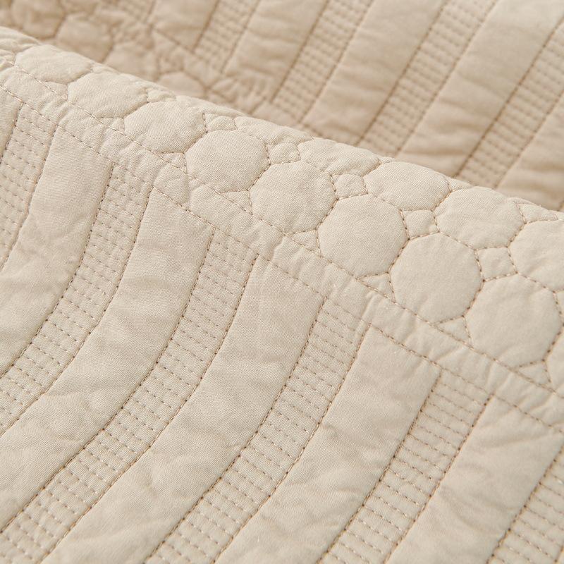 Nordic Cotton Sofa Cushion, Quilted Washed Pure Cotton Sofa Cover Towel, Universal Fabric For All Seasons, Non-Slip Sofa Seat Cushion
