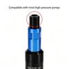 Bike Rear Shock Inflation Tool, Threaded Aluminum Adapters for Rear Suspension Pressure Adjustment with Compacts Carry Friendly Design