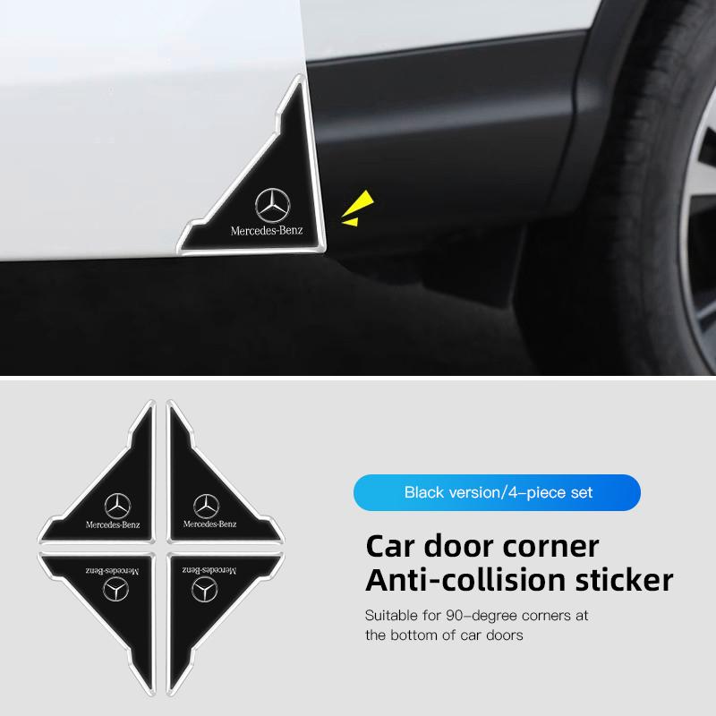 LXT3 2/4Pcs Drip Glue Anti-collision Stickers Car Door Anti-scratch Protector Decals Accessories For Mercedes-Benz GLC X253 X254 W205