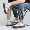 Autumn Retro German Trainer: Versatile White Casual Sneakers for Women F8862