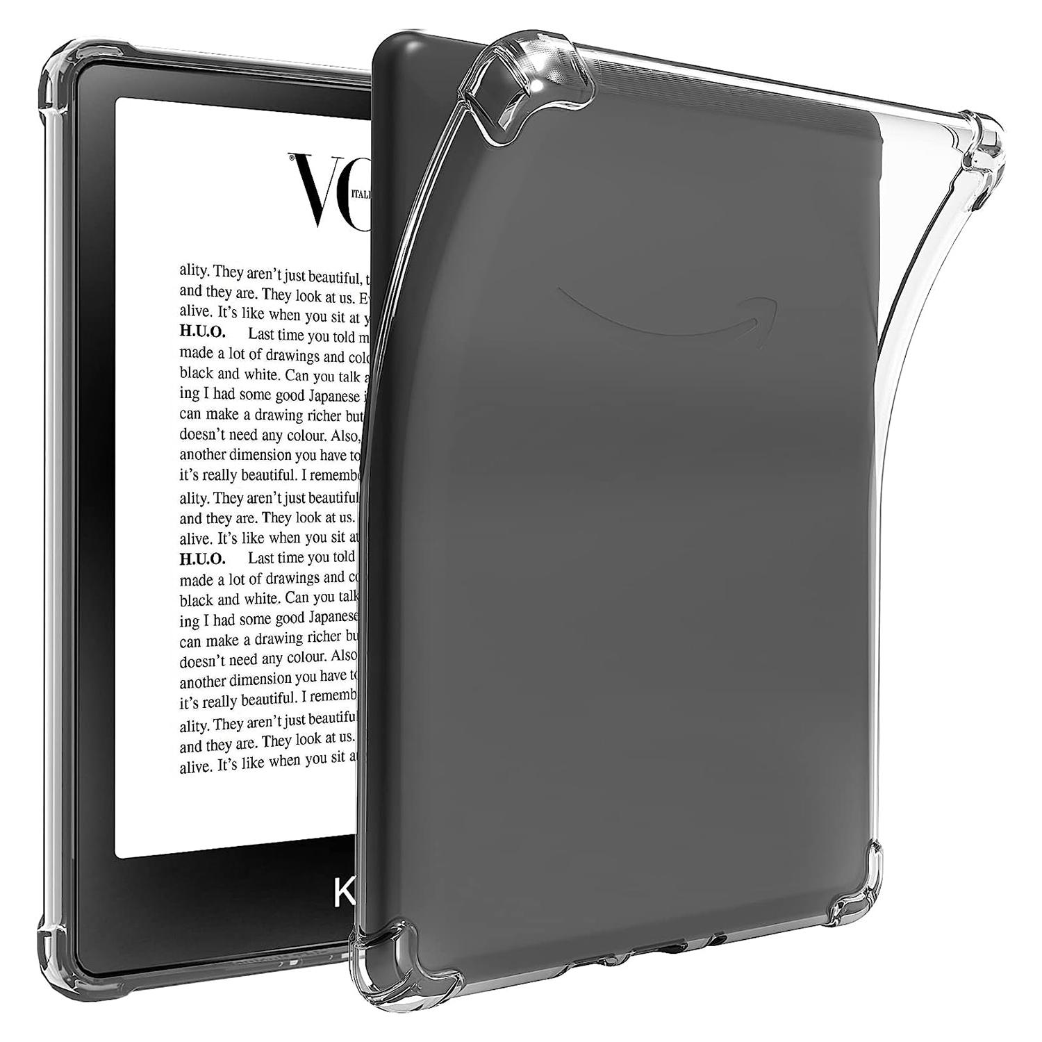 

For Amazon Kindle Paperwhite 5 (2021) Transparent E-Reader Case Anti-drop Four Corners TPU Cover A