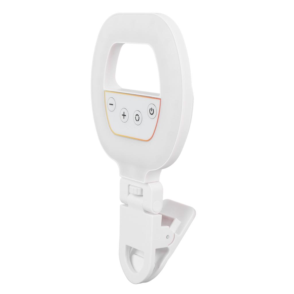 Cell Phone Selfie Fill Light 2700-6500K Clip On Rechargeable Selfie Light LED Selfie Ring Light for