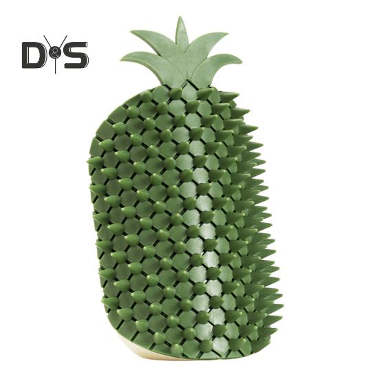 Cat Self Groomer Pineapple Shape Cat Wall Corner Massage Comb with Catnip Cat Face Scratcher Grooming Brush for Long Short Fur Cats Dogs