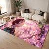 Custom Name Crystal Velvet Rug,Demon Slayer Comfortable Anti Slip Floor Mat For Room Decoration