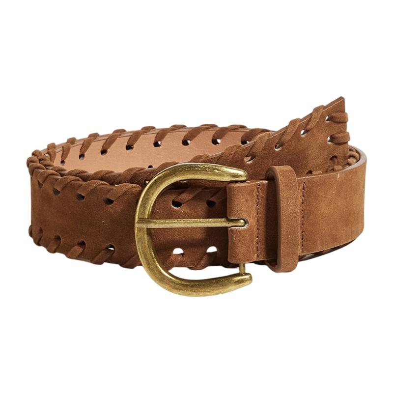 

Модный плетеный ремень Мягкий регулируемый пояс из ПУ-кожи Модная поясная лента Для повседневной и официальной одежды хаки