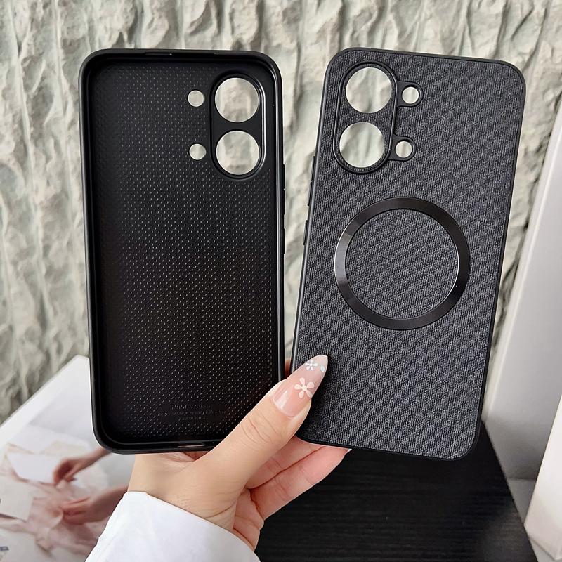 For POCO X8 Pro X8 Pro Max Case Magnetic TPU +PC Anti-slip Ultra Thin Woven Textile Cloth Pattern Cover For Poco X 8 Pro